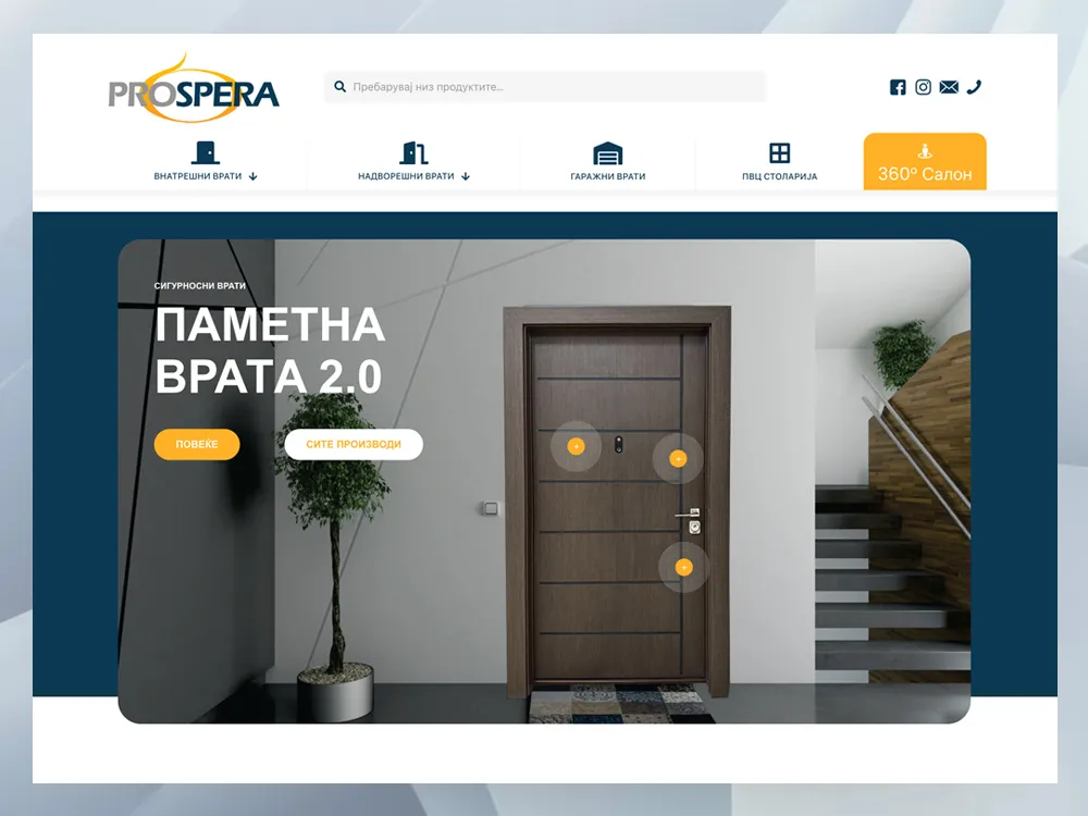 Изработка на wordpress веб страна за промоција и продажба на врати